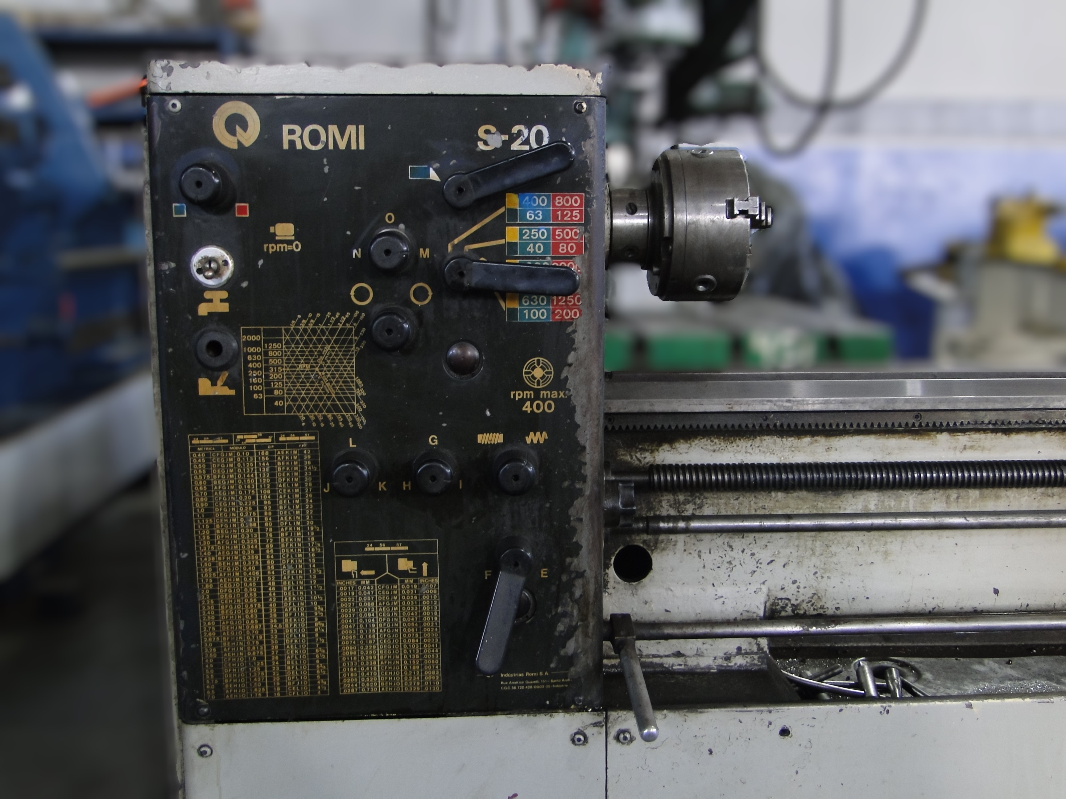 Torno mecânico Romi s-20 - WCM Máquinas | Empresa de Máquinas em Jaboticabal/SP